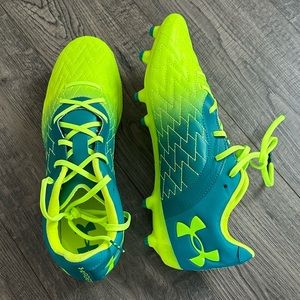 Under Armour  Magnetico‎ Select 2.0 FG Teal Lime Surge Size 12 Soccer Cleats